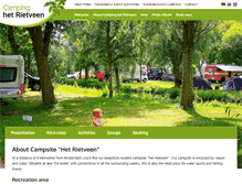 Tablet Screenshot of campinghetrietveen.nl